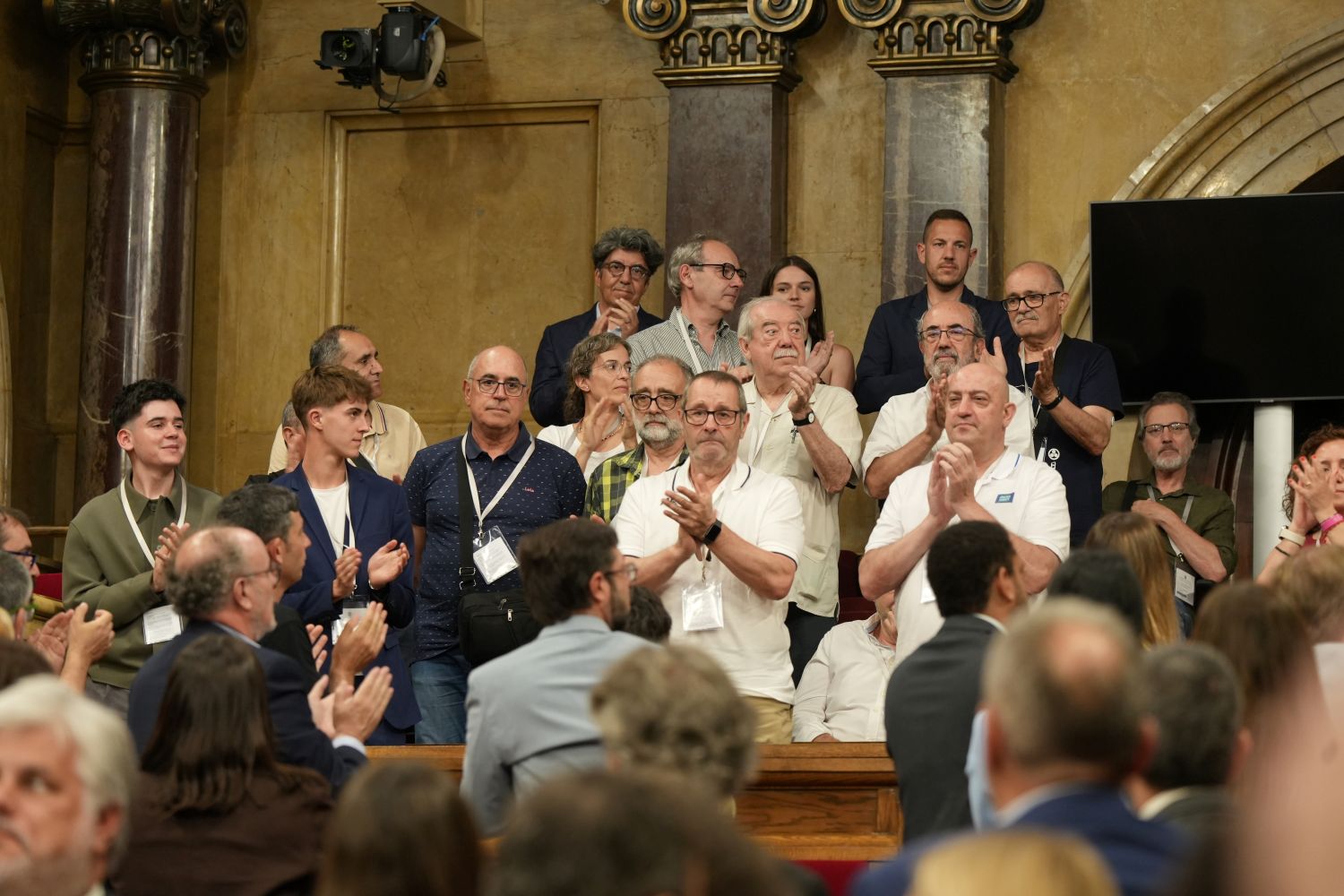 Afectats per l'amiant durant la votació al Parlament Afectats per l'amiant durant la votació al Parlament
