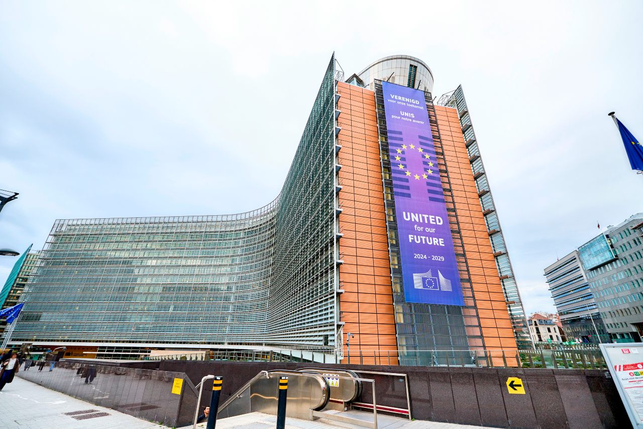 Imatge de l'edifici Berlaymont, seu de la Comissió Europea.