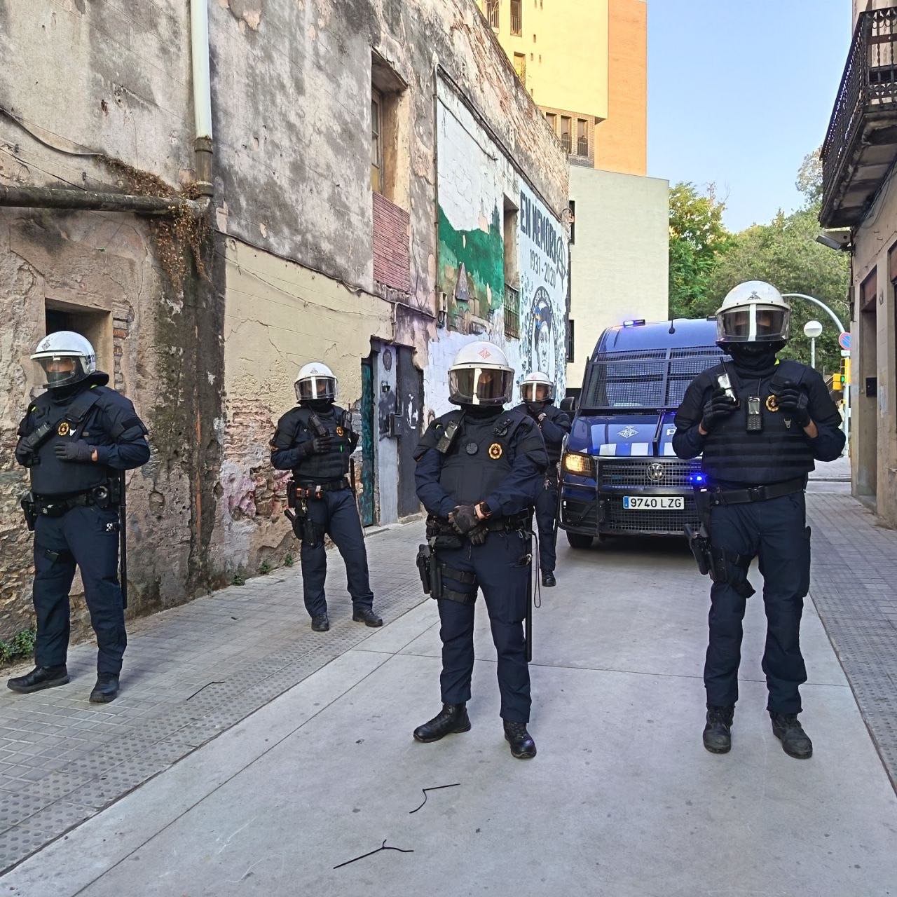 Dispositiu policial a Vallcarca