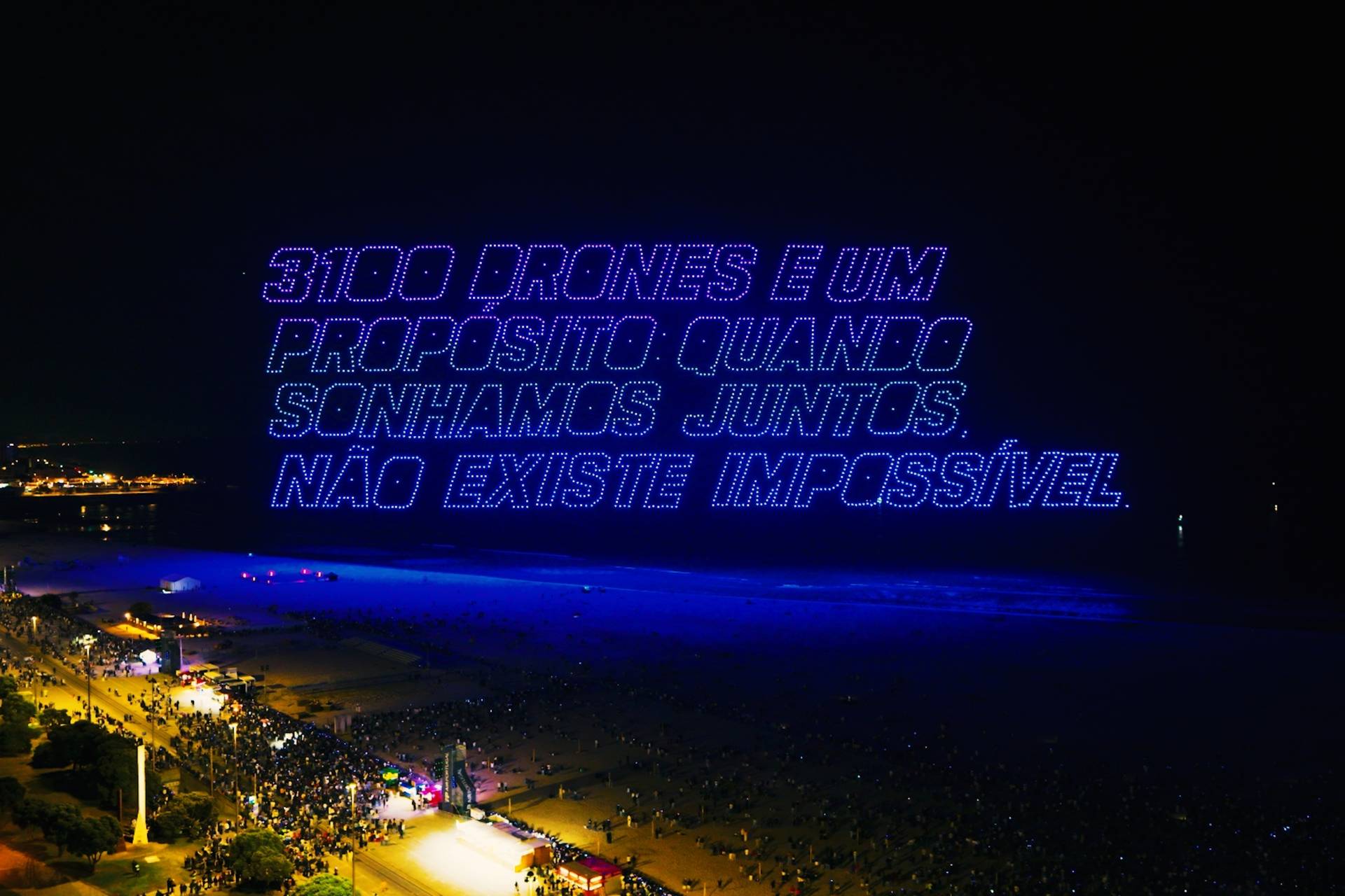 Moment de l'espectacle de Flock Drone Art a Portugal (ACN)