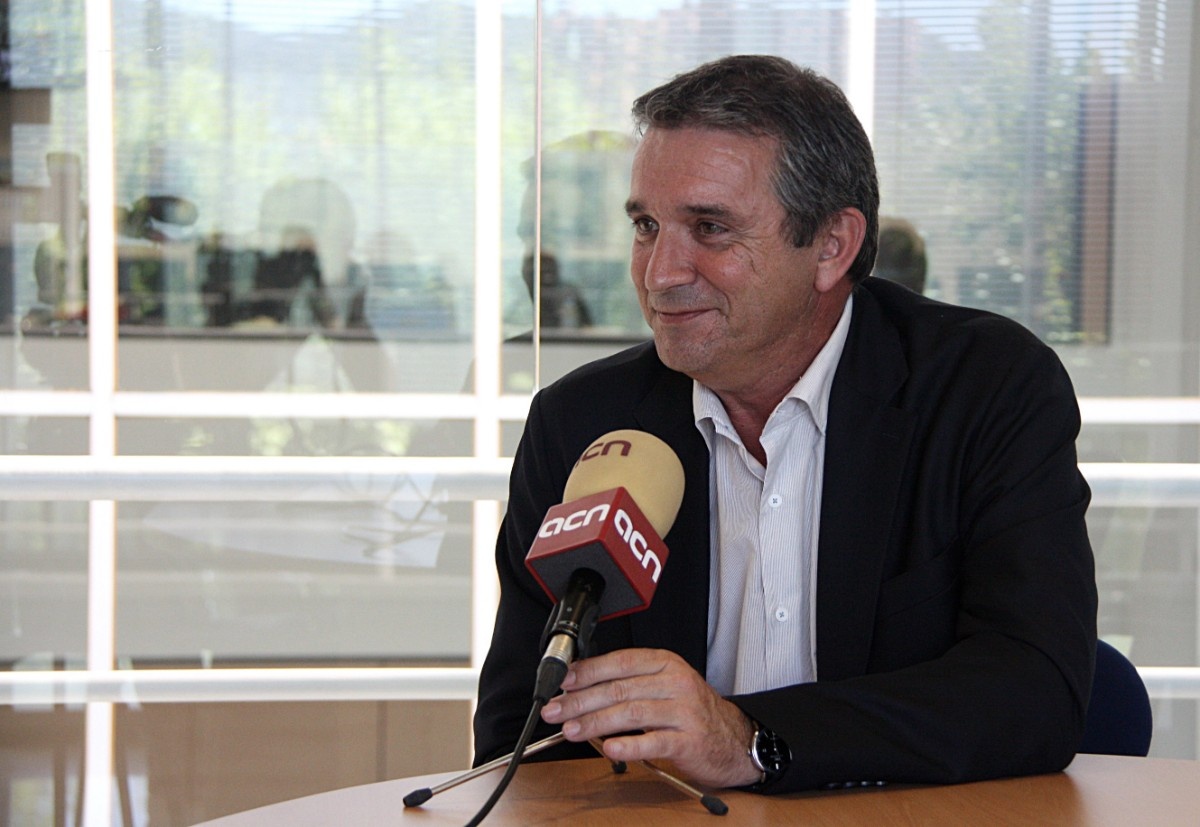 L'exdirectiu Eugeni Sallent, en una entrevista a l'Agència Catalana de Notícies, l'any 2012