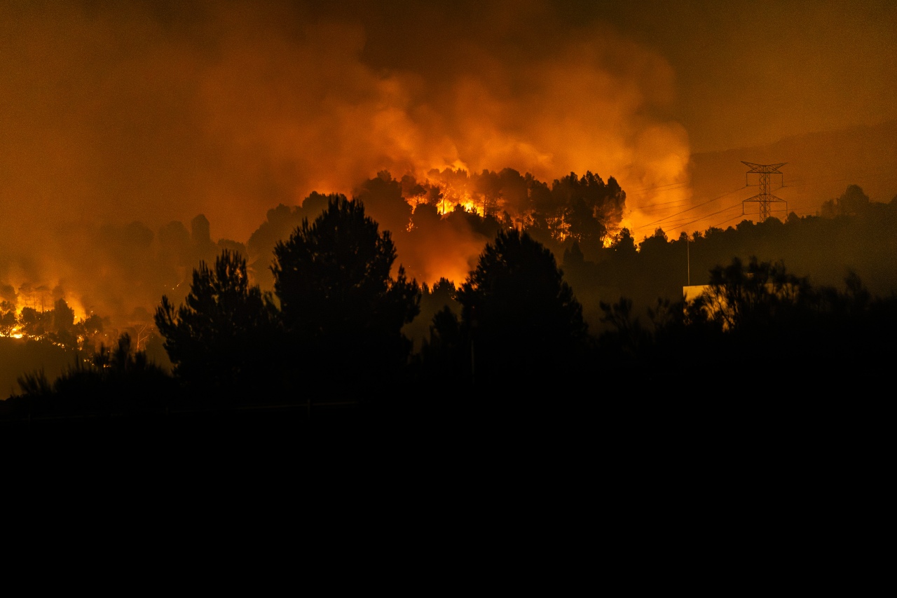 L'incendi de l'Anoia vist des d'Igualada L'incendi de l'Anoia vist des d'Igualada