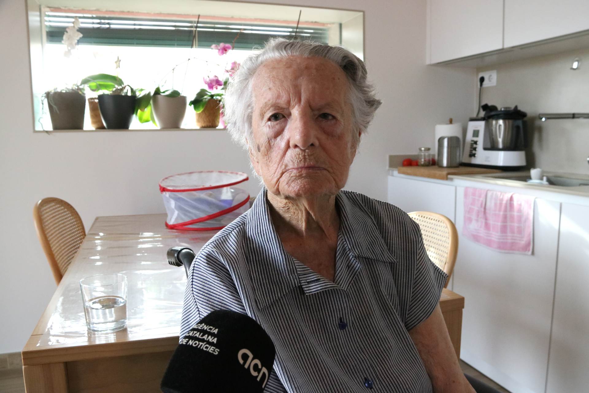 La persona més vella de Catalunya, Carme Noguera, en una entrevista amb l'ACN