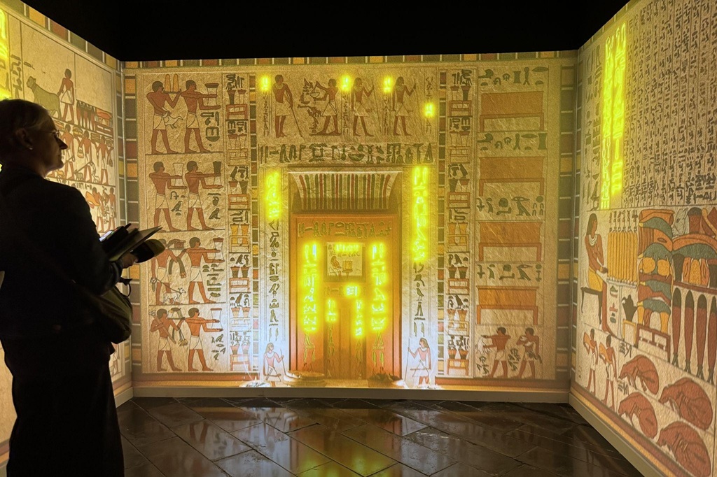 Recreació de la capella d’Iny a la sala immersiva del Museu Egipci