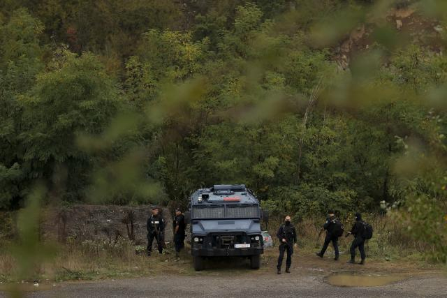 Imatge d'arxiu de la policia kosovar prop de la frontera