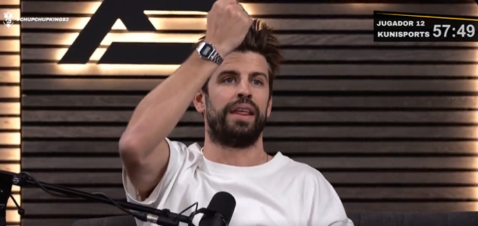 Fragment del directe de la Kings League en què Piqué anuncia l'acord amb Casio Fragment del directe de la Kings League en què Piqué anuncia l'acord amb Casio