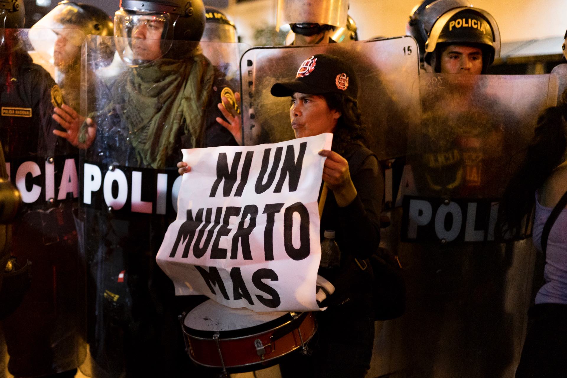 Protestes al centre de Lima, 12 de gener Protestes al centre de Lima, 12 de gener