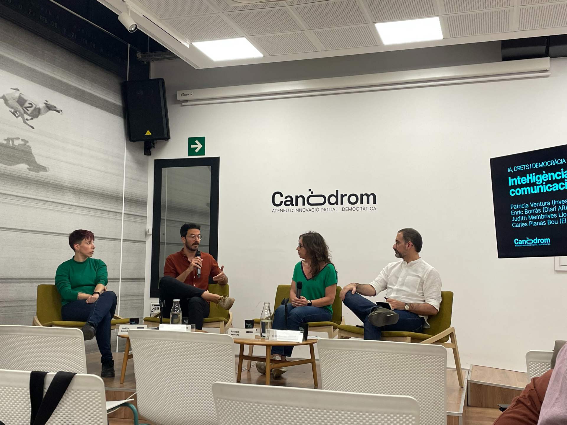 D'esquerra a dreta, Judith Membrives, Carles Planes, Patricia Ventura i Enric Borràs