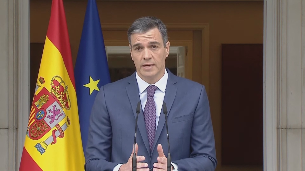 El president del govern espanyol en una declaració institucional a Moncloa El president del govern espanyol en una declaració institucional a Moncloa