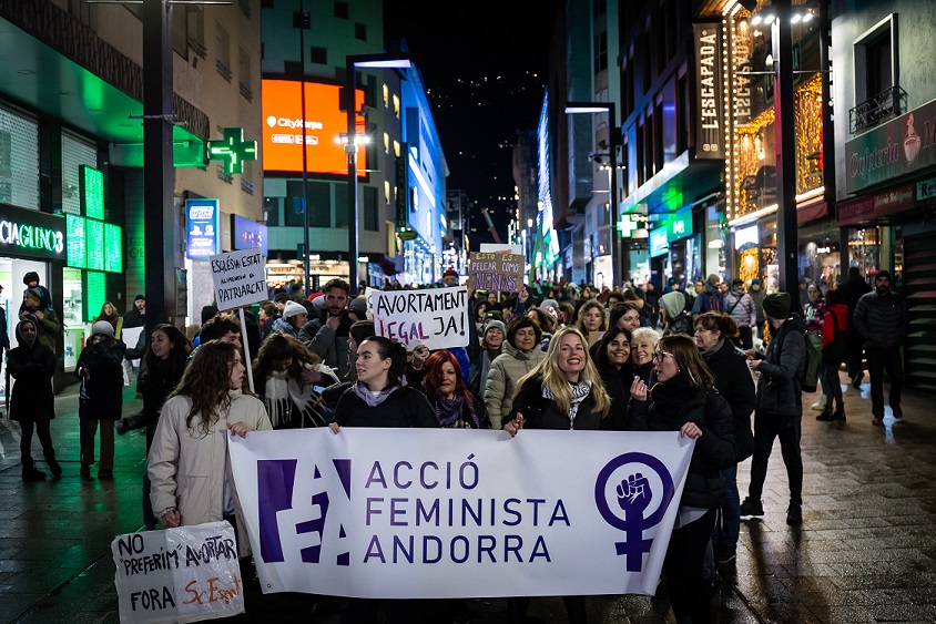 Manifestació del 8-M a Andorra l'any passat Manifestació del 8-M a Andorra l'any passat
