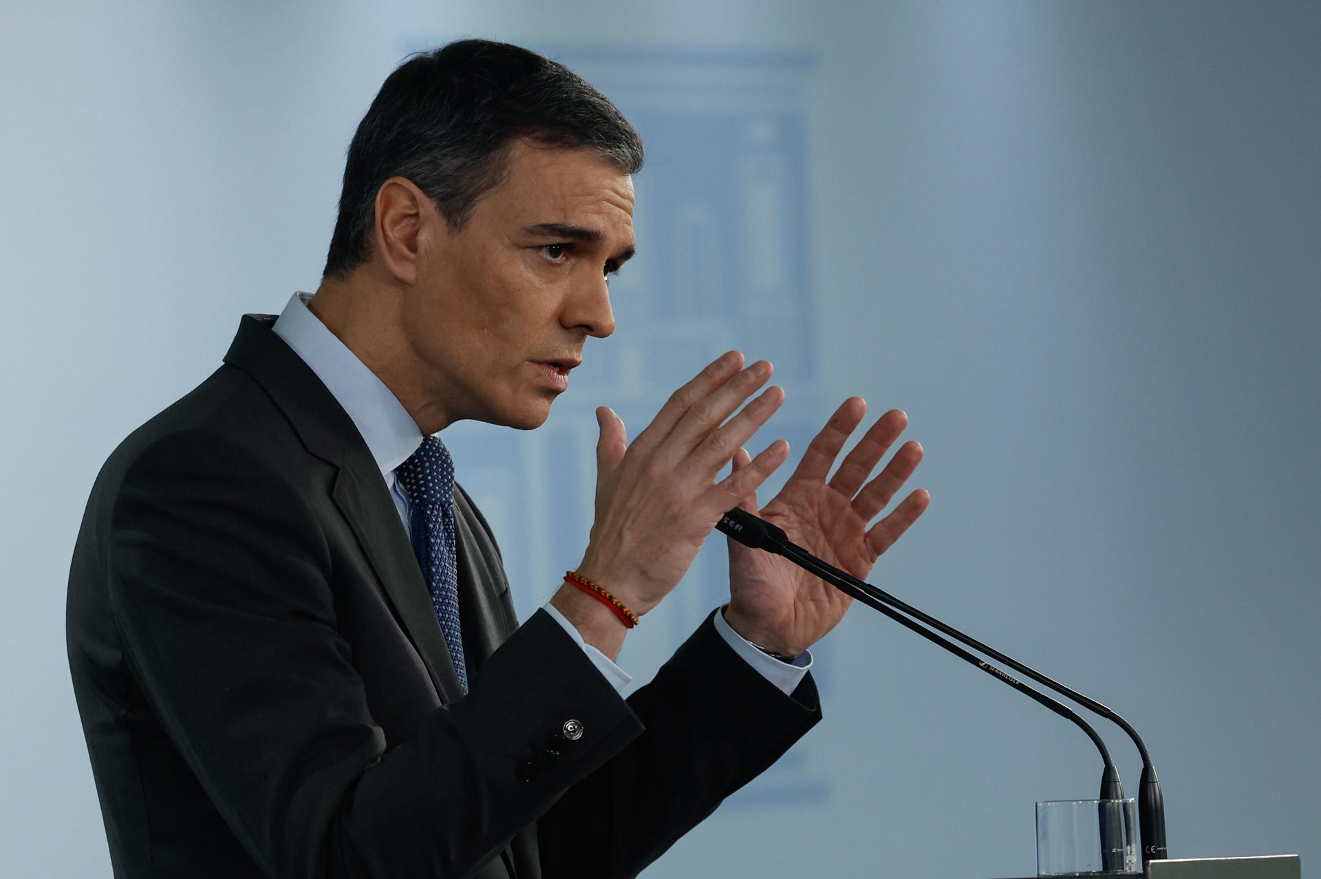 Pedro Sánchez fa una roda de premsa